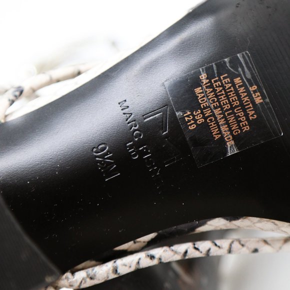 Marc Fisher LTD Nakita Strappy Sandals 9.5 Python Snake Leather Minimalist $150 - Picture 13 of 15